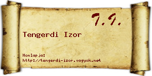 Tengerdi Izor névjegykártya